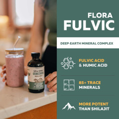 Flora Fulvic 550mg | Fulvic & Humic Acid Complex for Immunity & Digestion