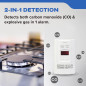 Détecteur Kidde CO + Gaz Explosifs, Secteur avec Batterie 9V, Écran Digital, 85 dB, LED, 3ème Édition Détecteur Kidde CO + Gaz Explosifs, Secteur avec Batterie 9V, Écran Digital, 85 dB, LED, 3ème Édition
