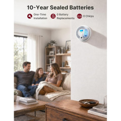 X-Sense SC07 Smoke & Carbon Monoxide Detector, 10-Year Battery, 1-Pack