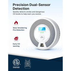 X-Sense SC07 Smoke & Carbon Monoxide Detector, 10-Year Battery, 1-Pack