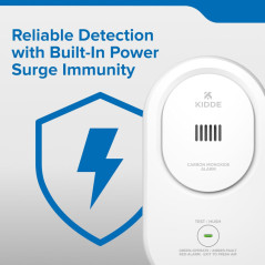 Kidde Carbon Monoxide Detector Plug-in with Battery Backup & 85dB Alarm