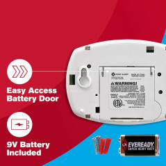 First Alert CO400 Carbon Monoxide Detector 2-Pack, Battery Operated Alarm