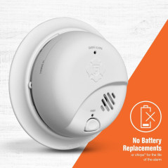 First Alert SMI110 Smoke Alarm with 10-Year Battery Life, Reliable Fire Safety Detector