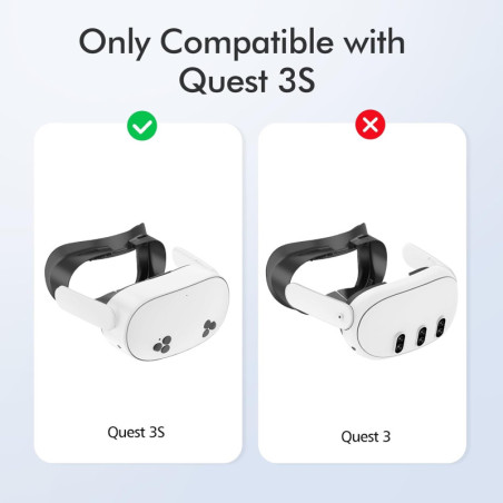 Protections Faciales Meta Quest 3S Cuir PU Confort Noir