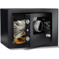 Digital Electronic Money Safe, Steel Security Lock Box with Keypad, 0.23 Cu Ft, 9.06x6.69x6.69, Black Digital Electronic Money Safe, Steel Security Lock Box with Keypad, 0.23 Cu Ft, 9.06x6.69x6.69, Black