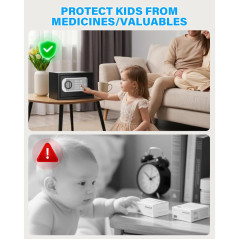 Upgraded Small Home Safe 0.30 Cuft with Fireproof Waterproof Bag, Digital Keypad & Spare Keys for Valuables