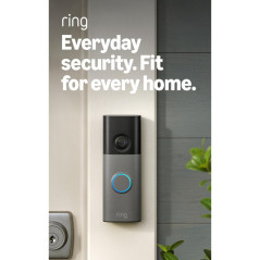 Ring Battery Doorbell 2K Retinal (Newest Model) – Wide-Angle Video, 6x Zoom, Two-Way Talk, Speckled Gray