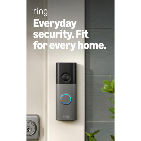 Ring Battery Doorbell 2K Retinal (Newest Model) – Wide-Angle Video, 6x Zoom, Two-Way Talk, Speckled Gray
