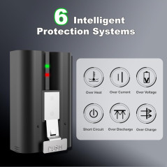 Batteries 2-Pack 7200mAh pour Ring Doorbell avec Chargeur
