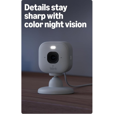 Blink Mini 2K+ Indoor Security Camera – 2K Video, Night Vision & Motion Detection