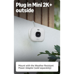 Blink Mini 2K+ Indoor Security Camera – 2K Video, Night Vision, Enhanced Audio, Motion Detection – White
