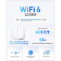 AX3000 WiFi 6 Router - Gigabit Wireless Internet, 6 Antennas, Covers 3500 sq.ft, Connects 105 Devices, IPv6 AX3000 WiFi 6 Router - Gigabit Wireless Internet, 6 Antennas, Covers 3500 sq.ft, Connects 105 Devices, IPv6