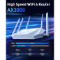 Routeur WiFi AX3000 WiFi 6 avec 6 antennes, couvre 3500 sq.ft, connecte 105 appareils, Gigabit IPV6 Routeur WiFi AX3000 WiFi 6 avec 6 antennes, couvre 3500 sq.ft, connecte 105 appareils, Gigabit IPV6