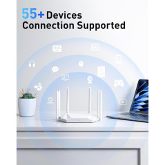 Routeur WiFi 6 AX3000 - Couverture 3500 sq.ft, 105 appareils