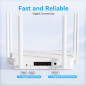 Routeur WiFi 6 AX3000 2026, Dual Band, 6 Antennes Haut Gain, 4 Ports Gigabit, VPN, Facile à Installer Routeur WiFi 6 AX3000 2026, Dual Band, 6 Antennes Haut Gain, 4 Ports Gigabit, VPN, Facile à Installer