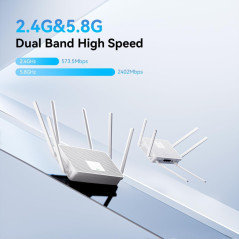 2026 AX3000 WiFi 6 Router | Dual Band, 6 Antennas, 4 Gigabit Ports