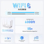 Routeur WiFi 6 AX3000 2026, Dual Band, 6 Antennes Haut Gain, 4 Ports Gigabit, VPN, Facile à Installer Routeur WiFi 6 AX3000 2026, Dual Band, 6 Antennes Haut Gain, 4 Ports Gigabit, VPN, Facile à Installer