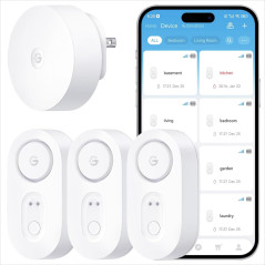 GoveeLife Smart Water Leak Detector 3 Pack | 1804ft Range, 5Yr Battery