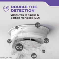 Kidde 30CUAR Smoke & CO Detector, Hardwired with AA Backup, Wired Interconnect, LED Status, 1 Pack