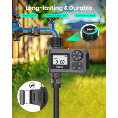 Minuteur Arrosage Jardin Extérieur Programmable avec Délai Pluie