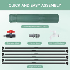 Réservoir d'eau pliable 53 Gallons avec robinet & filtre