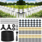 Système d'Irrigation Pro-Series 200FT avec 32 buses cuivre 360°, kit pulvérisateur anti-fuite rapide pour jardin