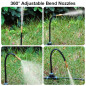 Système d'irrigation goutte à goutte MIXC 1/4 30m avec 16 buses laiton réglables 360° et tige flexible Système d'irrigation goutte à goutte MIXC 1/4 30m avec 16 buses laiton réglables 360° et tige flexible