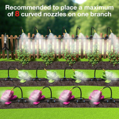 Système d'Irrigation Goutte à Goutte 100Ft MIXC avec 16 Buses