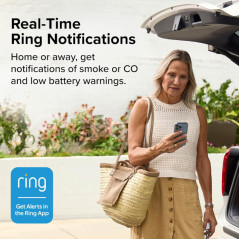 Kidde Smart Smoke & CO Detector with Ring, Battery-Powered AA, Model RGCUDR-RW