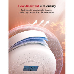 X-Sense SC01 Smoke & Carbon Monoxide Detector, 10-Year Battery, LCD Display, UL Certified, 1-Pack