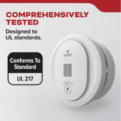 Kidde 10SDR Compact Smoke Detector, Battery-Powered, 4-Inch, LED Status Lights, 85 dB Alarm for Homes