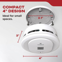 Kidde 10SDR Compact Smoke Detector, AA Battery, Loud 85 dB Alarm