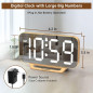 Peakeep Réveil Miroir Digital Slim LED Or, 6 Niveaux de Luminosité, Secteur + Batterie, Design Moderne Peakeep Réveil Miroir Digital Slim LED Or, 6 Niveaux de Luminosité, Secteur + Batterie, Design Moderne