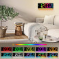 16.5 Large RGB LED Digital Wall Clock with Remote, Auto DST, Temp, Date, Easy-Read for Classroom & Home 16.5 Large RGB LED Digital Wall Clock with Remote, Auto DST, Temp, Date, Easy-Read for Classroom & Home