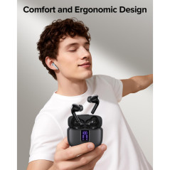 TAGRY True Wireless Bluetooth Earbuds - 60H Playtime, LED Display, Wireless Charging