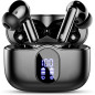 Wireless Bluetooth 5.4 Earbuds, Noise Cancelling Mic, Bass Stereo, LED Display, IP7 Waterproof, 36H Playtime