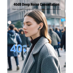 Écouteurs Bluetooth 5.4 Sans Fil IP7, Bass Stéréo, 36H Autonomie