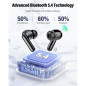 Wireless Bluetooth 5.4 Earbuds, Noise Cancelling Mic, Bass Stereo, LED Display, IP7 Waterproof, 36H Playtime