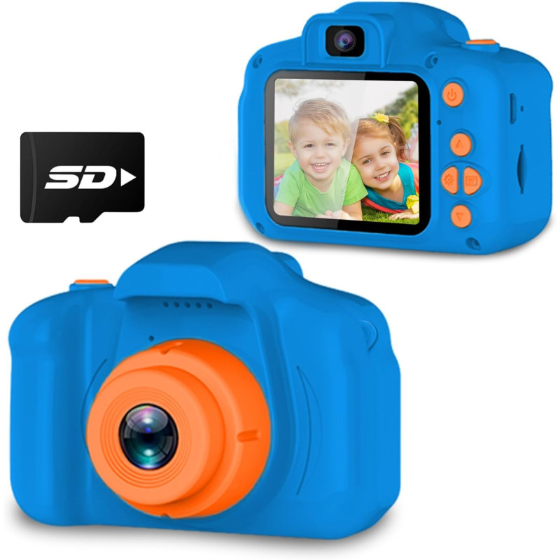 Upgraded Kids Selfie Camera HD Navy Blue – Perfect Gift for Boys 3-9