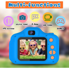 Caméra Selfie Enfant HD Bleue - Cadeau Noël 3-9 ans