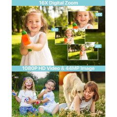 Latest FHD 1080P Digital Camera for Teens – Compact, 16X Zoom, Anti-Shake