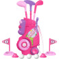 Liberry Set de Clubs de Golf Enfant Rose avec Chariot Amélioré et Sangle, Jeu Sportif Intérieur/Extérieur Liberry Set de Clubs de Golf Enfant Rose avec Chariot Amélioré et Sangle, Jeu Sportif Intérieur/Extérieur
