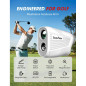 Golf Rangefinder with Slope & Magnet, 1300Y Range, Flag Lock Vibration, 6-6.5X Zoom, HD LCD, Rechargeable