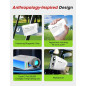 Golf Rangefinder with Slope & Magnet, 1300Y Range, Flag Lock Vibration, 6-6.5X Zoom, HD LCD, Rechargeable
