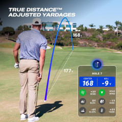 Blue Tees Golf Player Pro GPS Speaker 2026 - AI, 42K+ Courses, Waterproof