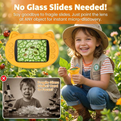 Kids 4K Microscope with 1000X Zoom & Screen – STEM Toy for Ages 4-12