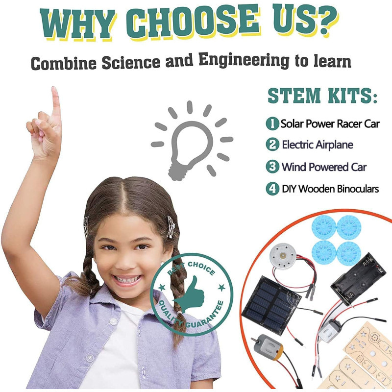 STEM Kits & Science Projects for Kids Ages 8-14 | Solar Car & Building Toys