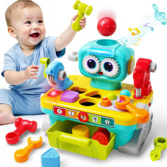 iPlay iLearn Toddler Musical Workbench Toy – Perfect 1st Birthday Gift