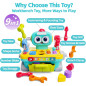 iPlay iLearn Toddler Musical Workbench Toy - Baby Tool Set, Shape Sorter & Pounding Game, 1st Birthday Gift