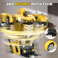 Transform Remote Control Car Toy for Boys 4-12 | Drift RC Car Yellow